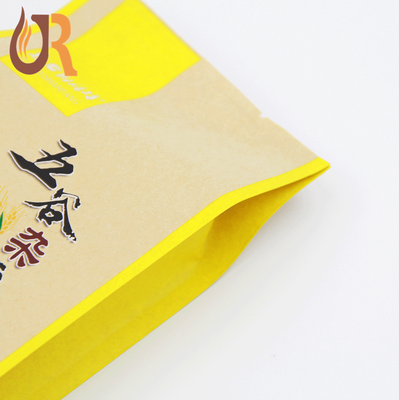 牛皮紙開(kāi)窗四邊封400g黃豆包裝袋 環(huán)保與功能的完美結(jié)合